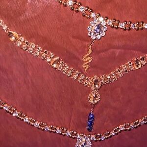 Elegant Gold and Blue Women's Jewelry Set